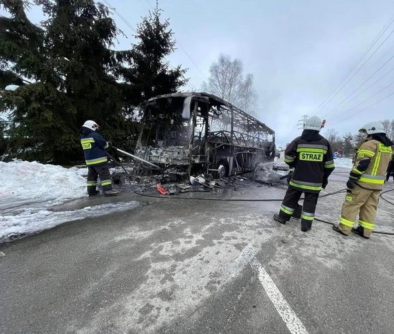 Pożar autobusu