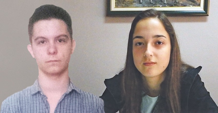 Oštećeni učenici: Mihajlo Radojević i Nevena Marković