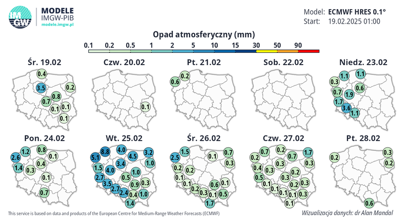 W przyszłym tygodniu pojawi się więcej opadów