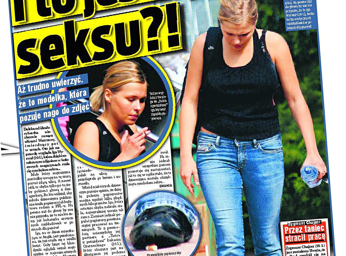 Oto symbol seksu z papierosem w ustach