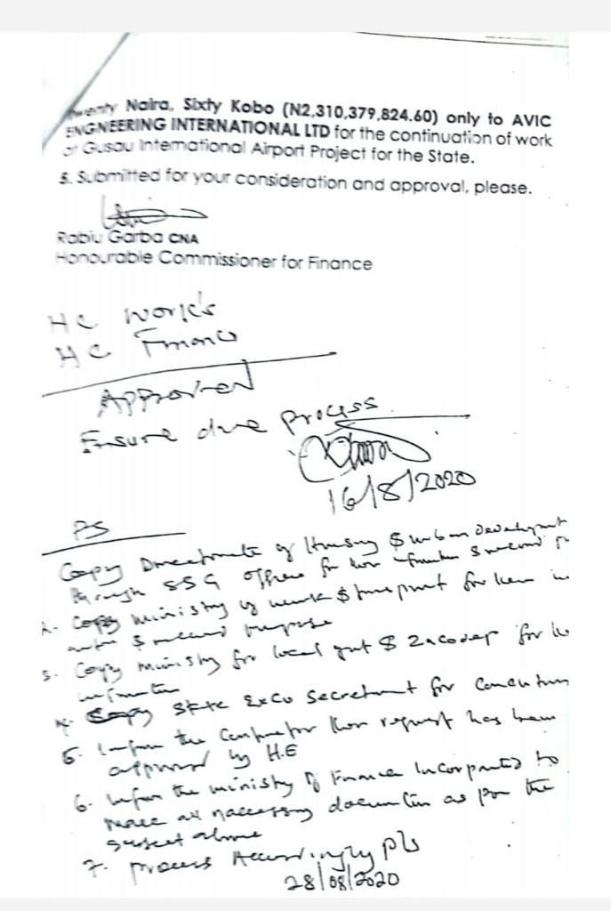 Documents released by Zamfara government