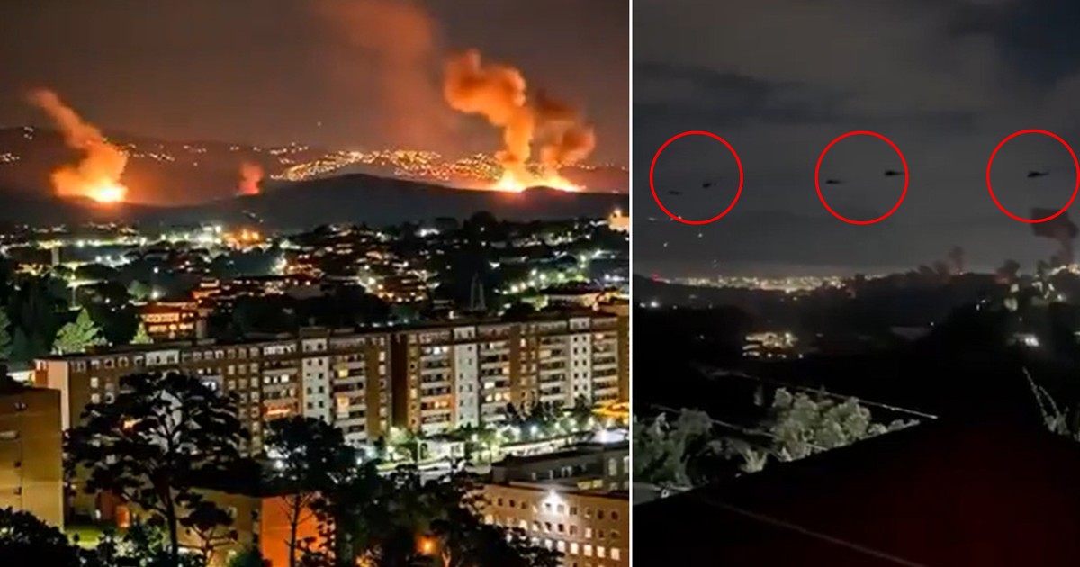 To już pełnoskalowa operacja. Amerykańskie śmigłowce nad stolicą. Nagrania jak z frontu wojny