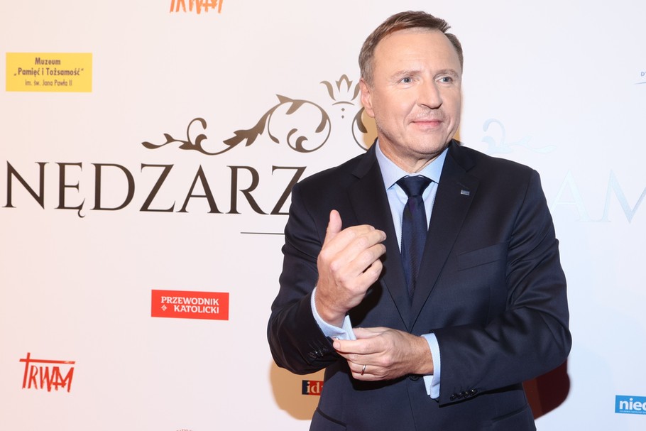 Jacek Kurski na pokazie filmu „Nędzarz i madame”