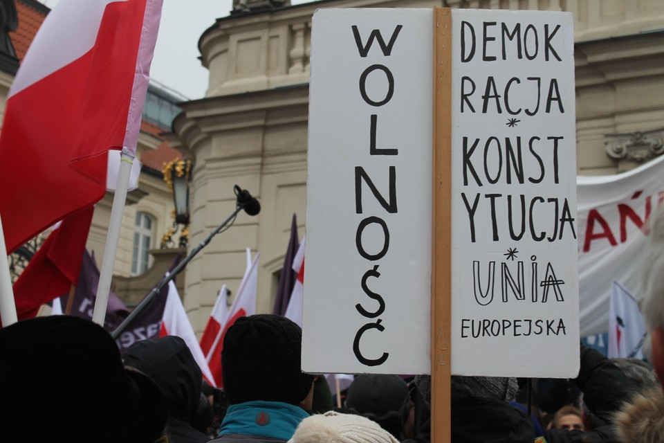 Protest przed Pałacem Prezydenckim Warszawa