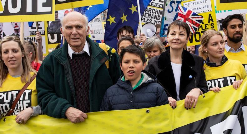 Vince Cable Caroline Lucas