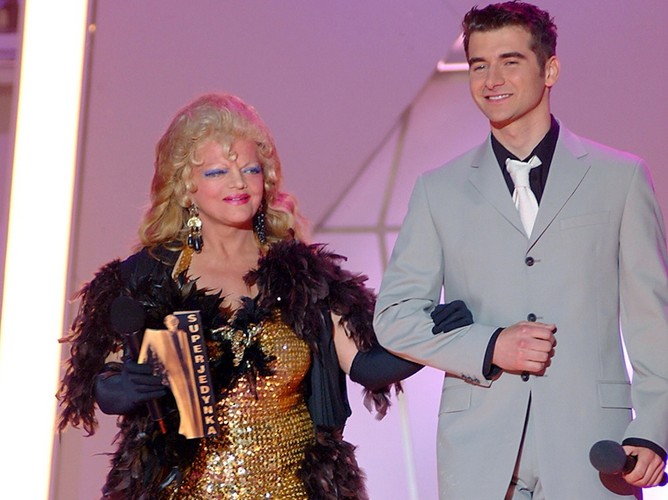 Violetta Villas i Tomasz Kammel na festiwalu w Opolu (2002)