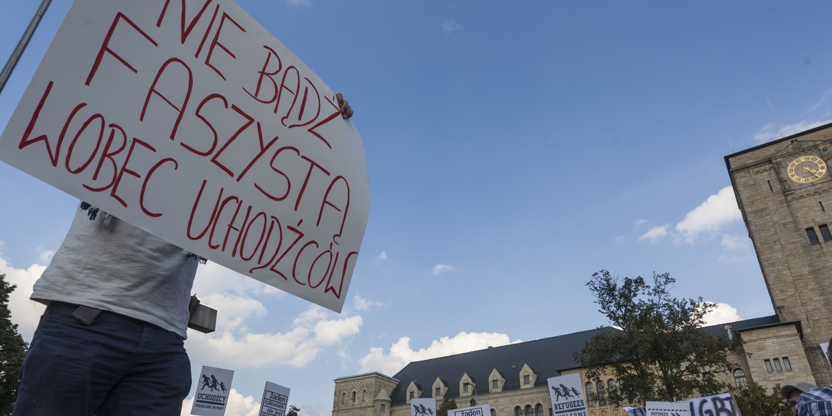 Poznań, Manifestacja, za przyjęciem, uchodźcy, imigranci