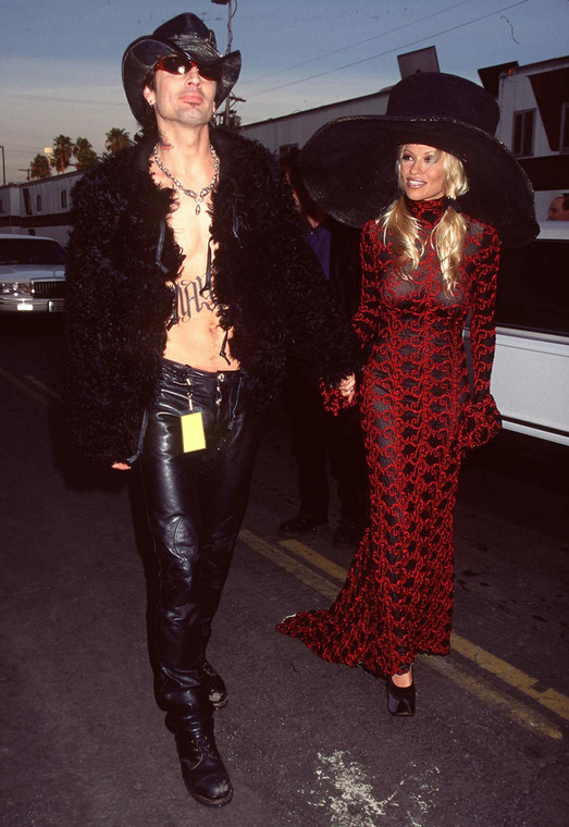 Tommy Lee i Pamela Anderson na American Music Awards w Los Angeles, 1997 r.