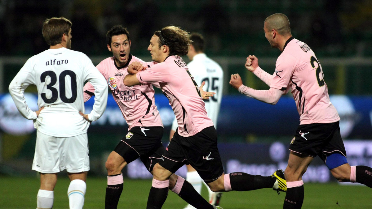 US Palermo rozgromiło na własnym stadionie Lazio Rzym 5:1 (3:0), zaś Udinese Calcio zremisowało bezbramkowo z Cagliari w meczach kończących 24. kolejkę Serie A.