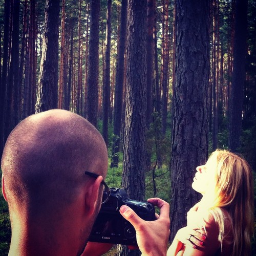 Maria Sadowska na planie klipu do piosenki 'Pole walki'