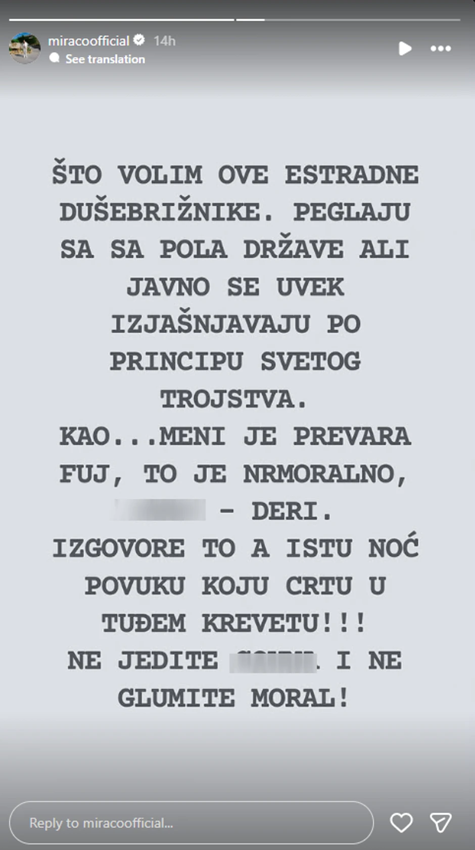 Objava Mirka Gavrića