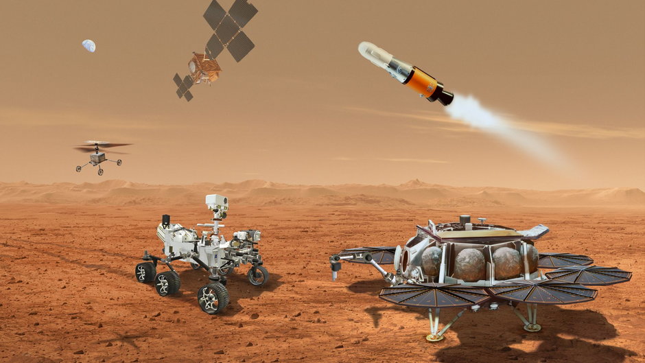 Artystyczna wizja drugiej części misji Mars Sample Return