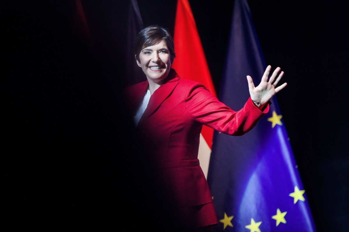 Zdecydowane zwycięstwo odniosła Klára Dobrev z Koalicji Demokratycznej (DK) Dostawca: PAP/EPA.