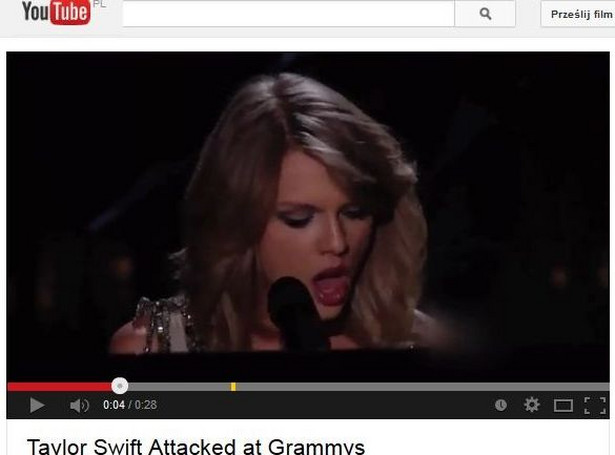Taylor Swift zaatakowana na gali Grammy [WIDEO]