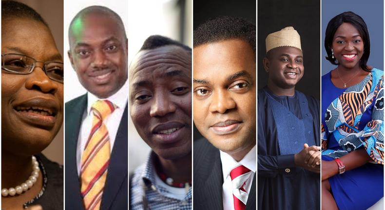 The key members of the 2019 third force. (Twitter/Guardian/To Build A Nation/Daily Post/Wikipedia/Connect Nigeria)