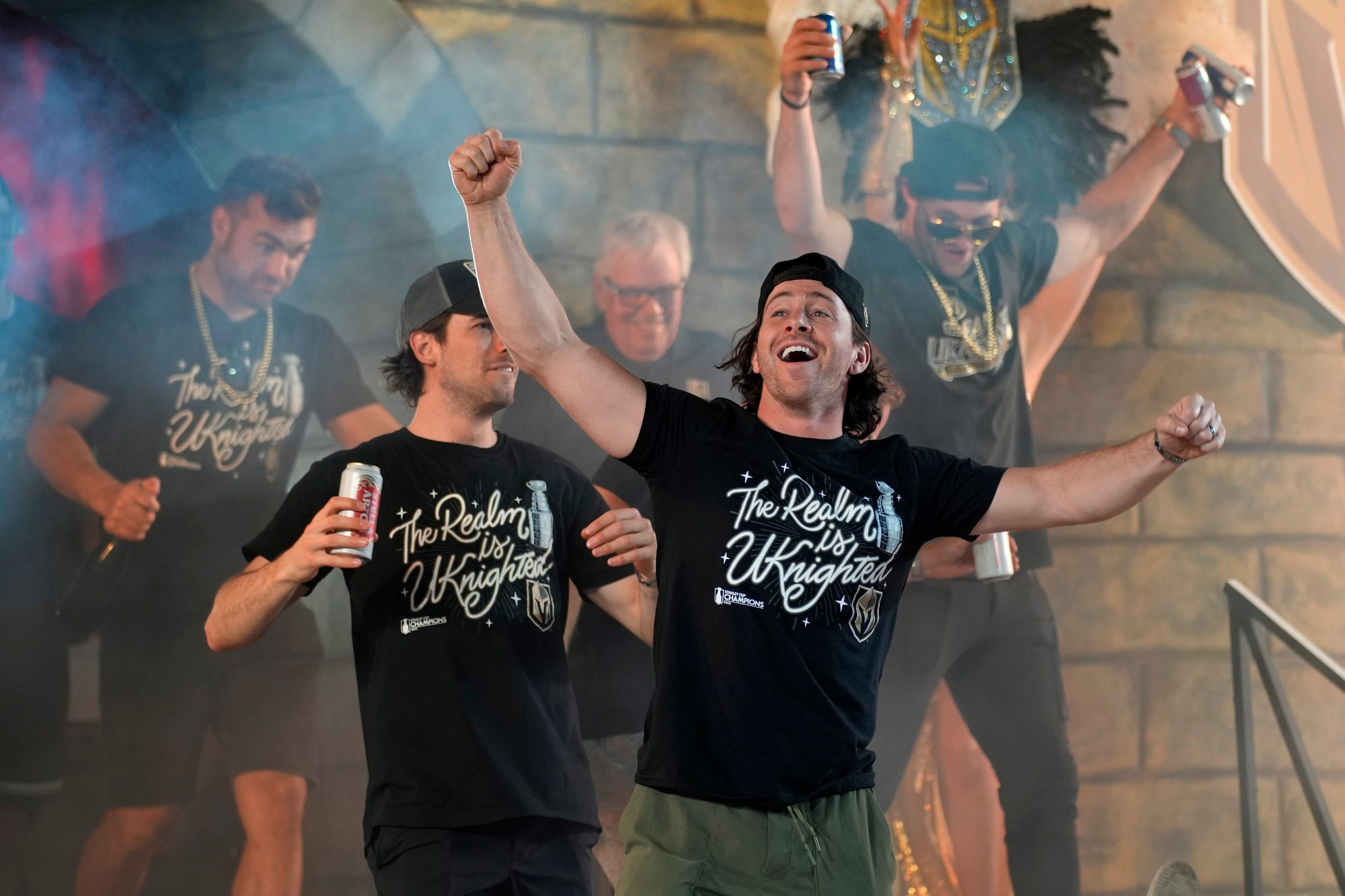 Hráči Vegas Golden Knights oslavovali Stanley Cup s fanúšikmi.