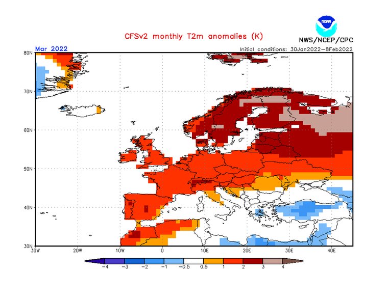 Prognoza odchylenia temperatury od średniej w marcu