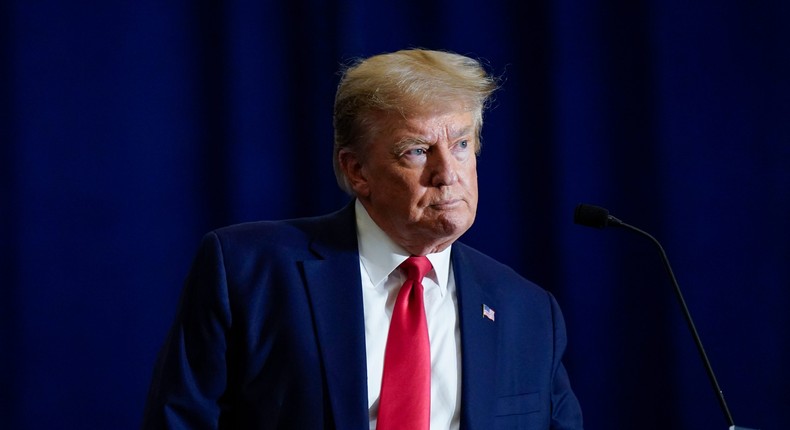 Former President Donald Trump speaks during the America First Agenda Summit on July 26, 2022 in Washington, DC.