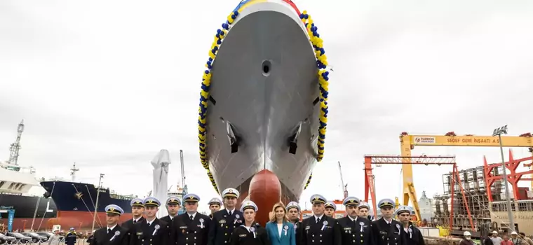 Ukraina otrzyma nowy okręt wojenny. Zwodowano ultranowoczesną korwetę