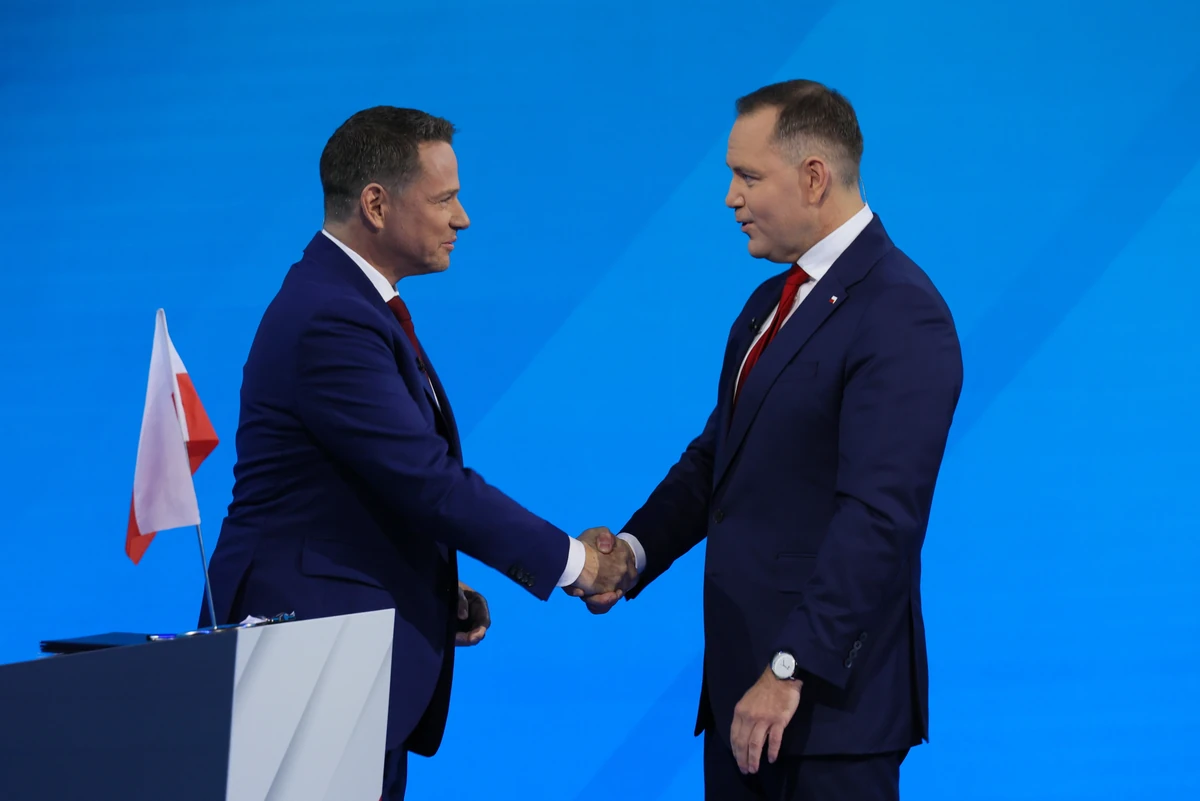 Rozpoczęła się debata Nawrocki vs. Gospodarz. "Kim pan jest?"