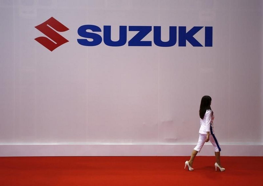 Logo of Suzuki Motors is displayed at the 44th Tokyo Motor Show in Tokyo, Japan