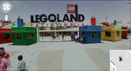 Legoland w Kaliforni zarejestrowany kamerą Google Trike