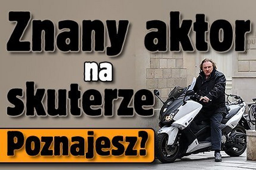 Znany aktor na skuterze. Poznajesz?