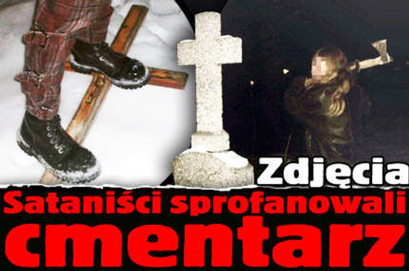 Sataniści zdewastowali cmentarz. Foto