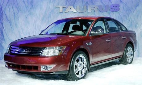 Pictured is the revived 2008 Ford Taurus during the Chicago Auto Show in Chicago, Wednesday, Feb. 7, 2007. (AP Photo/Charles Rex Arbogast)