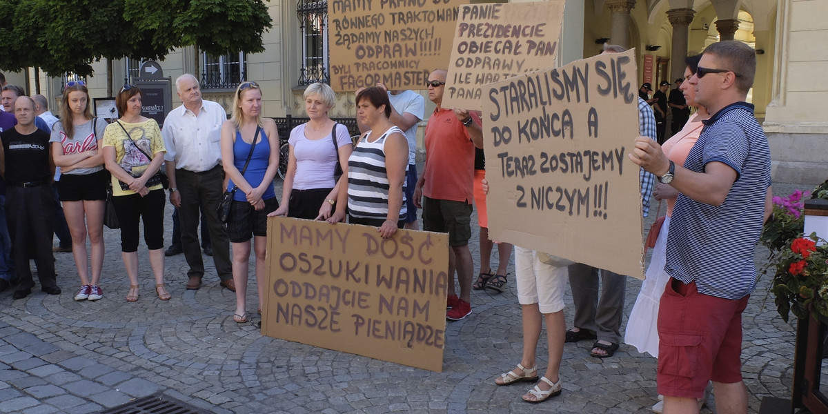 Protest byłych pracowników Fagor