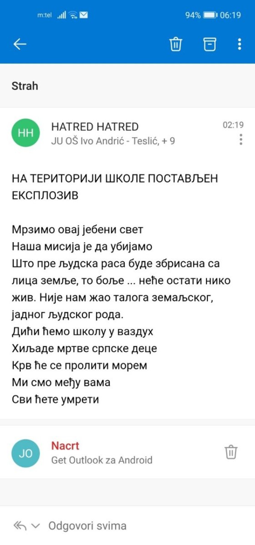 Dojava o bombi u školama u Srpskoj 