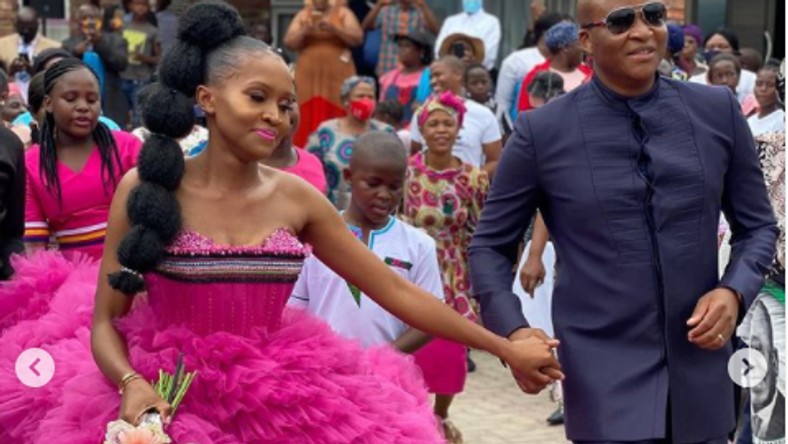 Rebotile Malomane and her husband