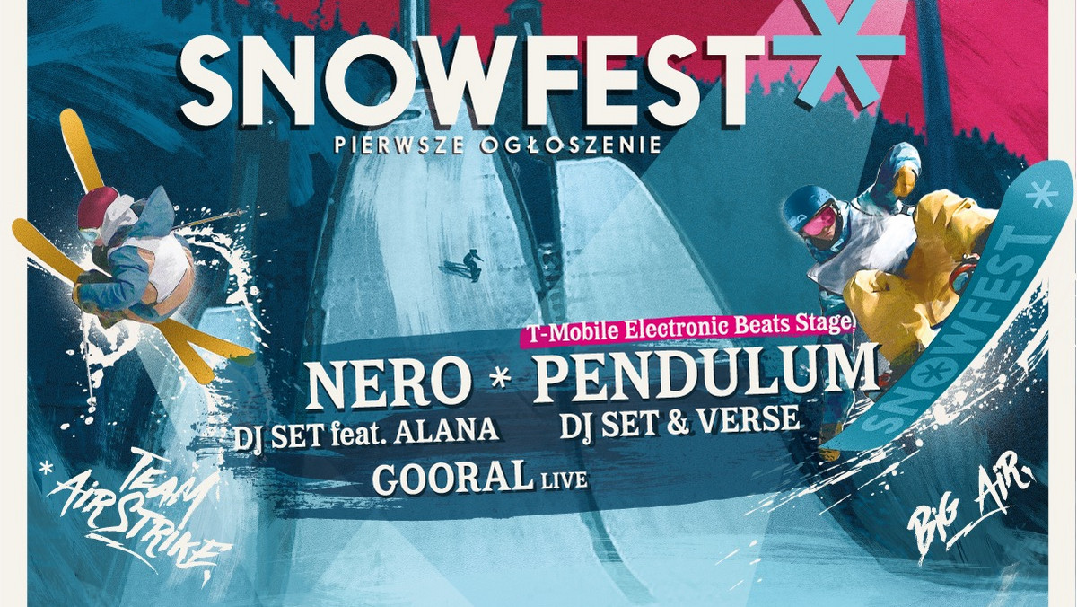 10 i 11 lutego gwiazdy światowej muzyki i sportów ekstremalnych spotkają się w Szczyrku podczas SnowFest Festival 2017. NERO, Pendulum oraz Gooral to pierwsi ogłoszeni artyści najbliższej edycji.