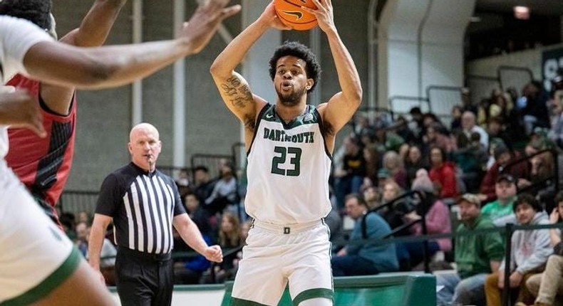 Dartmouth College basketball player Robert McRae.Photo by Doug Austin