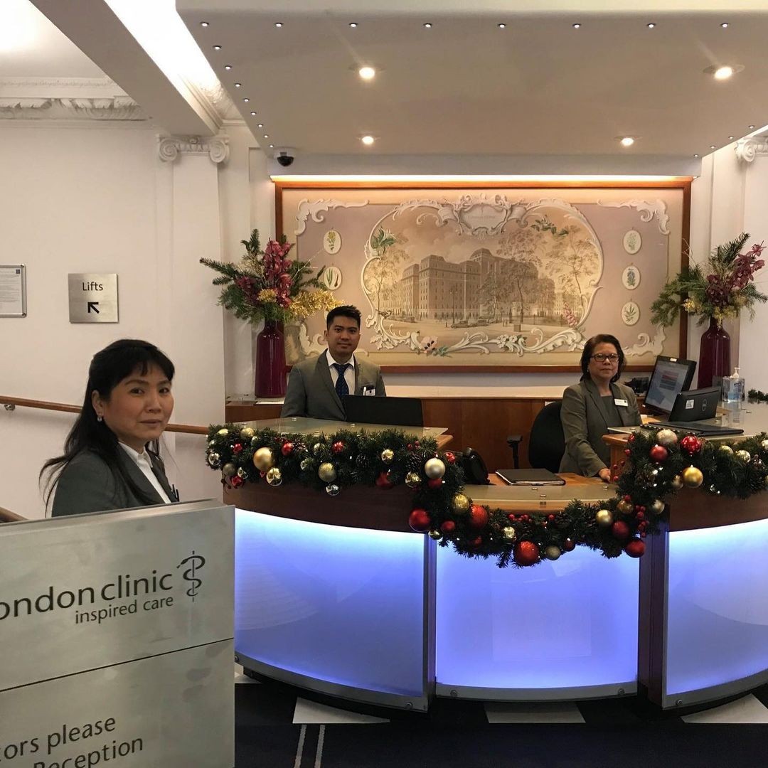 Recepcia kliniky, na ktorej je hospitalizovaná princezná Kate.