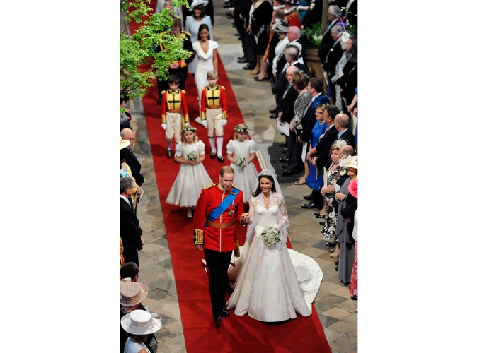 Książę William i Kate Middleton opuszczają Opactwo Westminsterskie