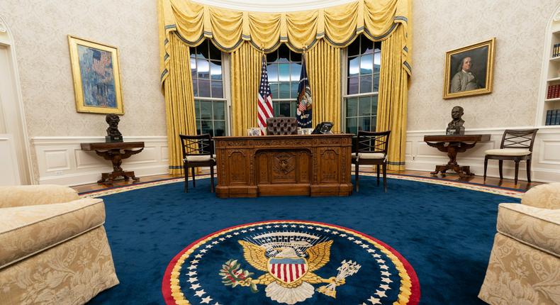 The Oval Office of the White House.AP Photo/Alex Brandon