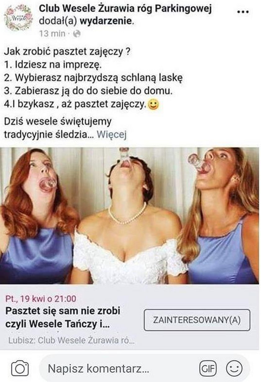 Obrzydliwy post znanego klubu: „pasztet sam się nie zaliczy”