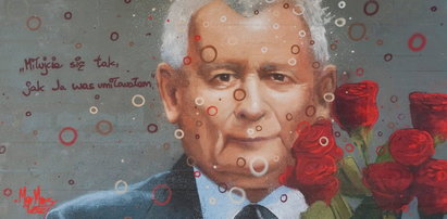 Mural z Jarosławem Kaczyńskim zniszczony. Autor zabrał głos