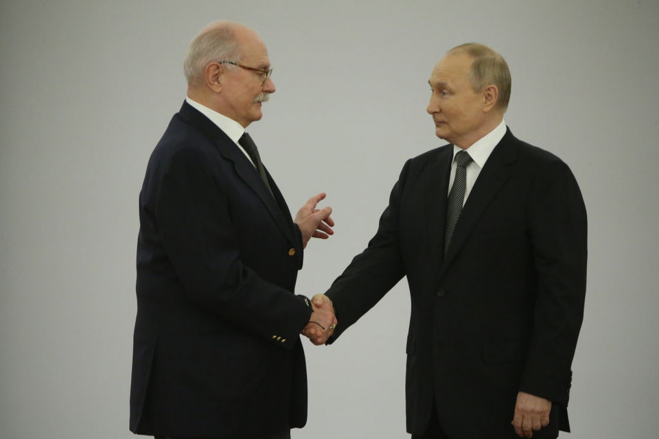 Nikita Michałkow i Władimir Putin