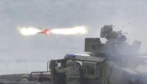 An anti-tank missile during military drills in Pingtung, southern Taiwan, on August 26, 2024.AP Photo/Chiang Ying-ying