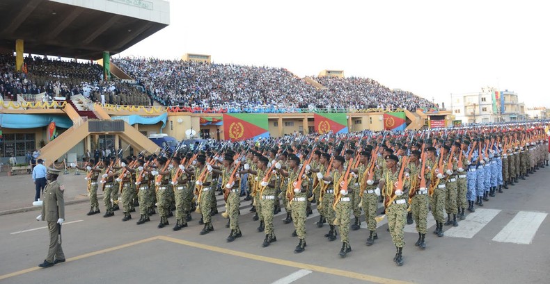 Eritrean military at a parade