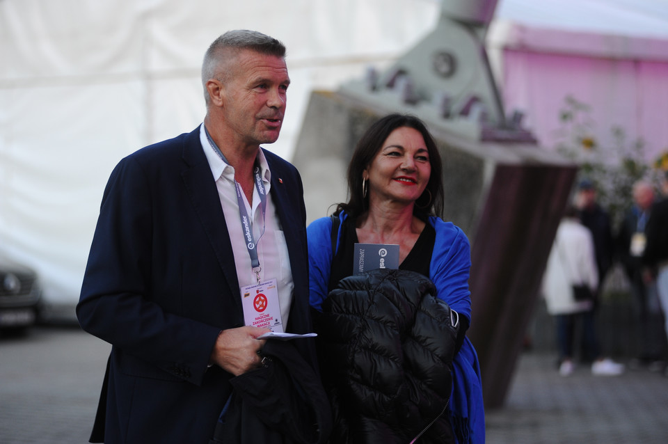 Bogdan Wenta z żoną