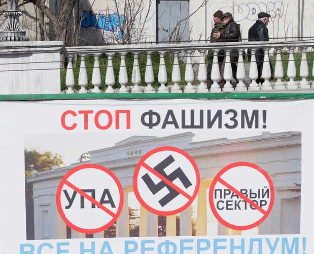 Prorosyjski plakat wyborczy w Sewastopolu