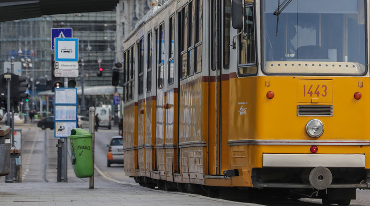 Üresek a tömegközlekedési eszközök Budapesten / Fotó: Grnák László