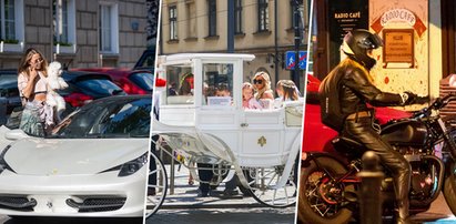 Jak nie w ferrari, to w karocy albo na motorze. Gwiazdy pojedynkują się na fury