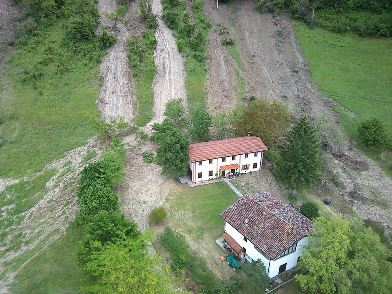 Obsuwiska w miejscowości Modigliana