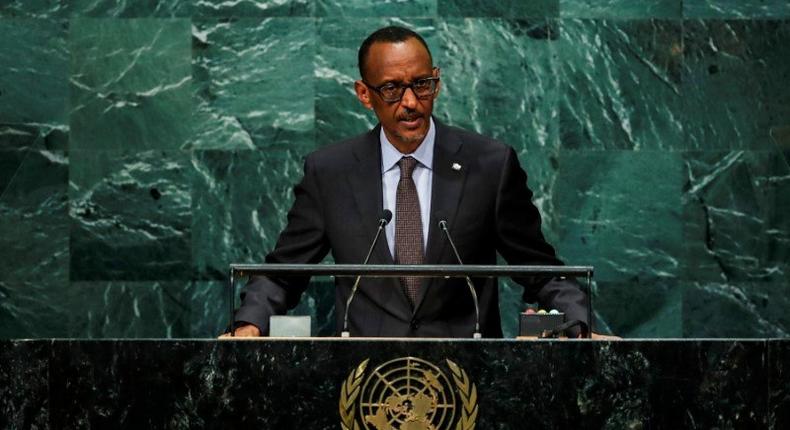 Rwanda's President Kagame addresses the United Nations General Assembly in New York