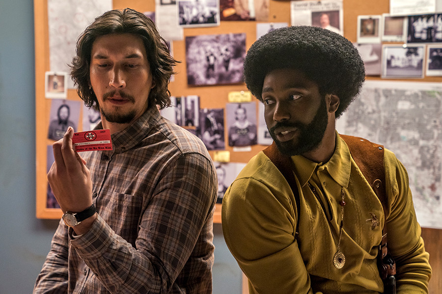 Adam Driver jako Flip Zimmerman i John David Washington jako Ron Stallworth w filmie "Czarne bractwo. BlacKkKlansman" (2018)