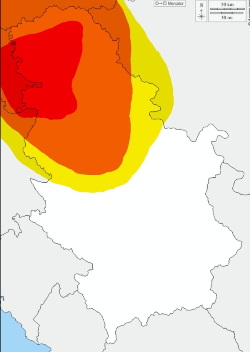 Mapa zahlađenja u Srbiji